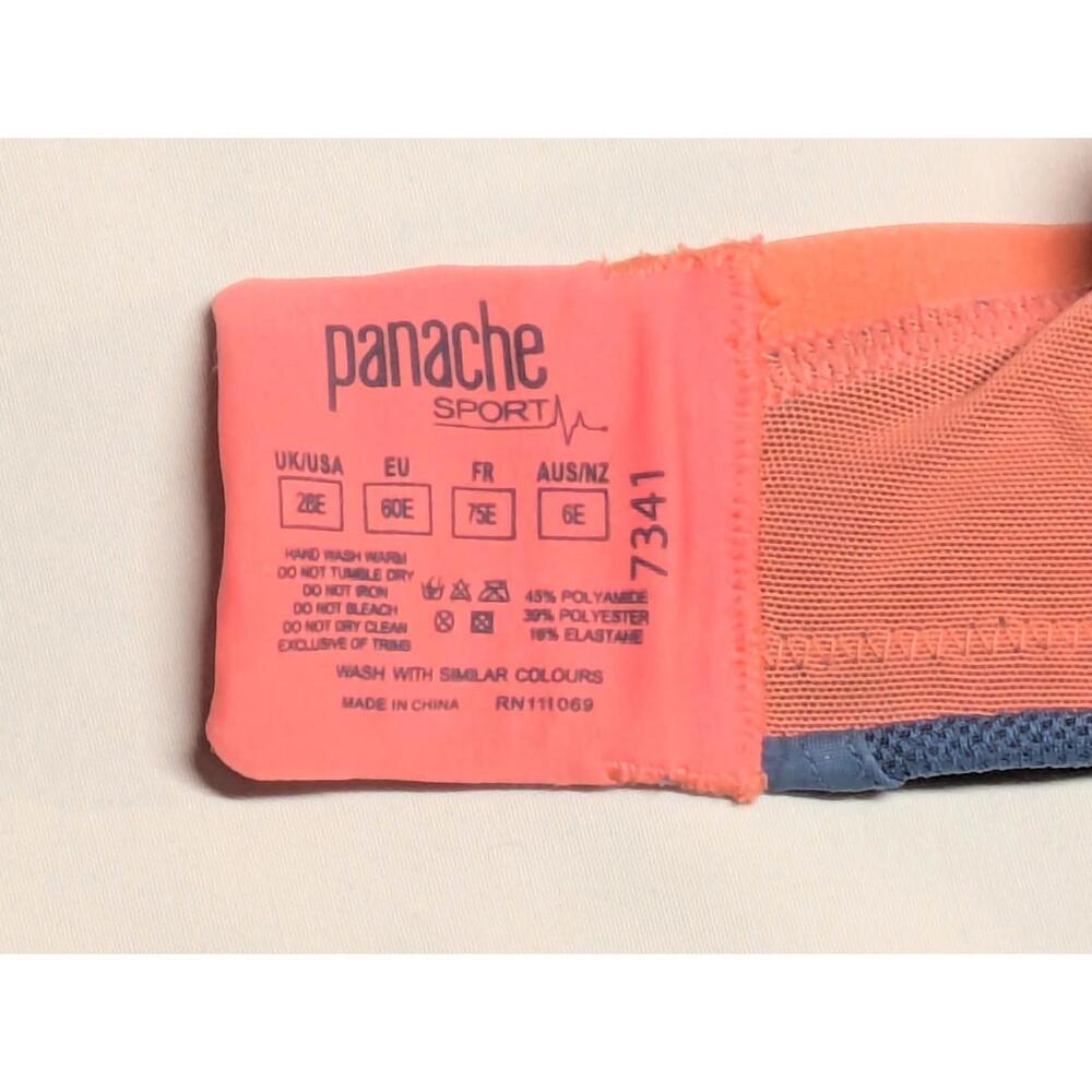EUC Panache 28E Non Wired Sports Bra Blue 7341 - Picture 3 of 7